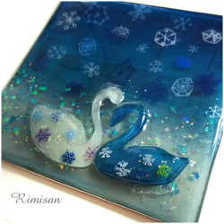 【Creema限定】「　雪の日に　」（額装プラバン画）絵のある暮らし　一点物　☆クリスマス☆ 2枚目の画像