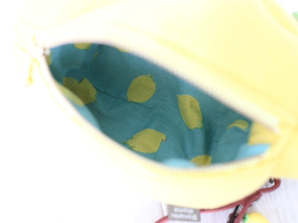 『受注制作』フレッシュレモンのハンディポーチ（特集掲載作品） 6枚目の画像