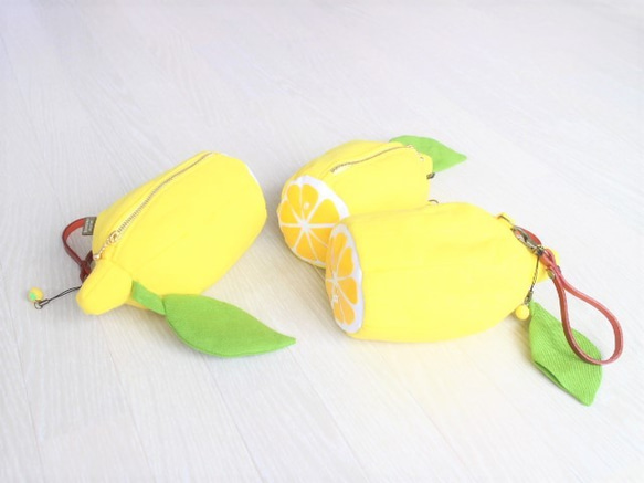 『受注制作』フレッシュレモンのハンディポーチ（特集掲載作品） 10枚目の画像