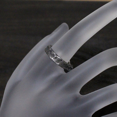 未使用 15号 日本製 END 平打ち ワイド シルバーリング 純銀（熔銀の  