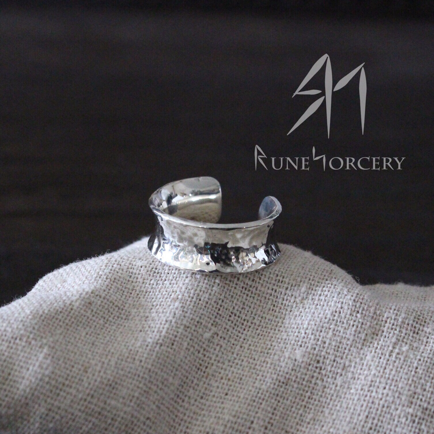 【Lucia】シンプル槌目シルバーリング/Silver925