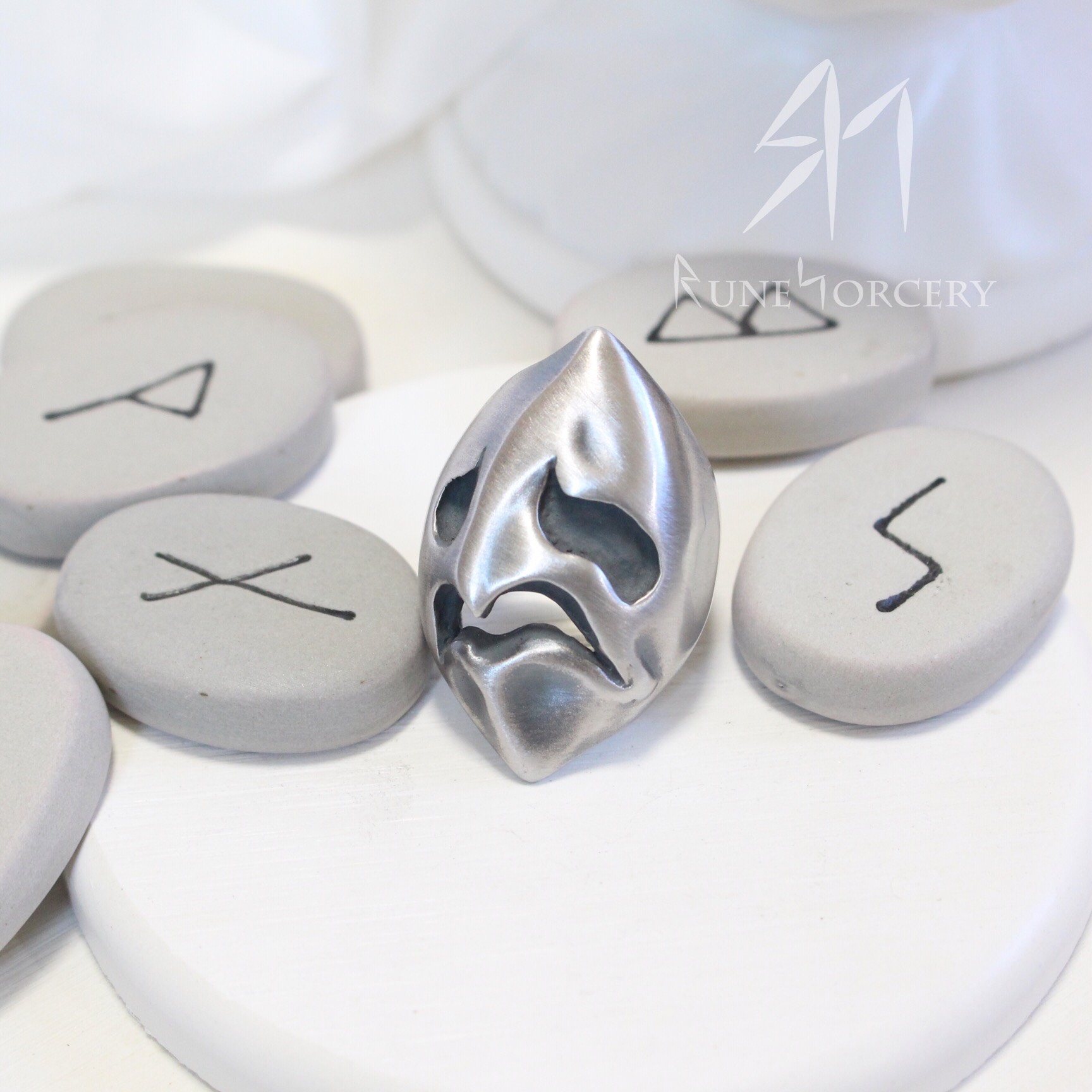 【Rune Ghost】ゴーストモチーフリング マットver.／Silver925