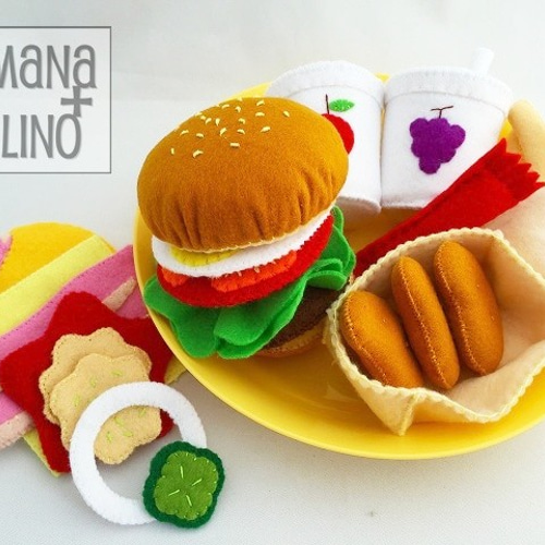 ハンバーガー屋さんオーダーページ＊フェルトままごと