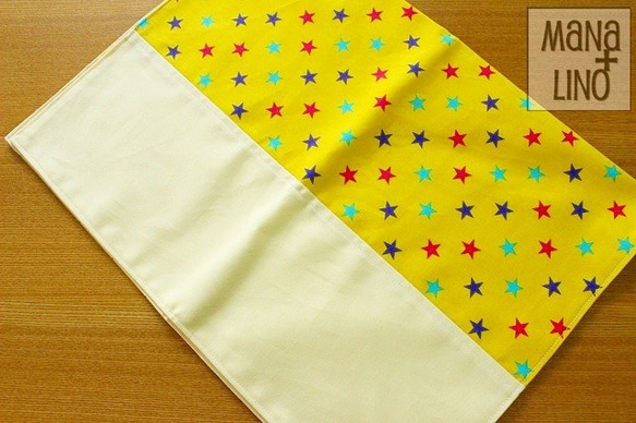 入学 入園 ランチョンマット 星柄 大判 40×60 両面 ランチクロス 2枚目の画像