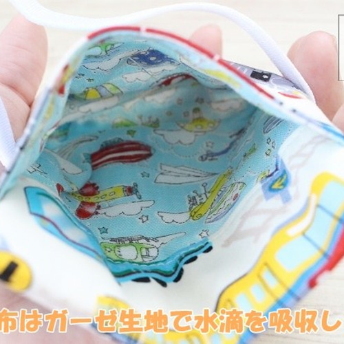 保冷剤ケース付 ランチベルト 電車柄 ハンドメイド キッズ お弁当箱用
