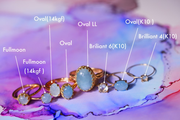 [三月誕生石]海藍寶石橢圓形LL戒指 第10張的照片