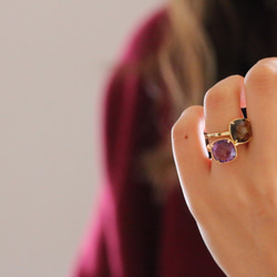 【限量庫存】【二月生辰石】紫水晶石英戒指 第4張的照片
