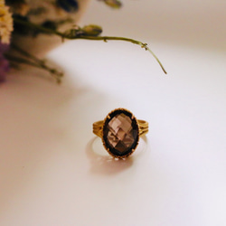 【宝石質】Big Smorky quartz ring スモーキークォーツリング 9枚目の画像