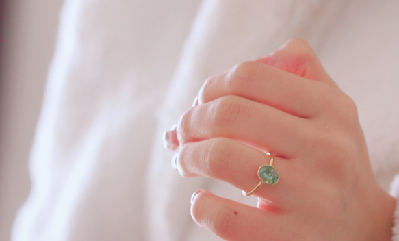 [11月誕生石]瑞士藍托帕石瑪麗戒指 第8張的照片