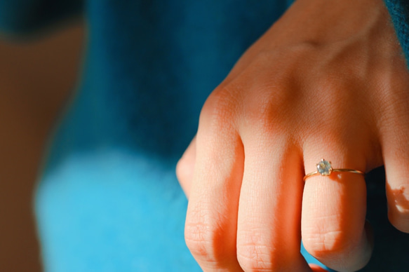 【十一月生日石】天藍色托帕石璀璨戒指 第4張的照片