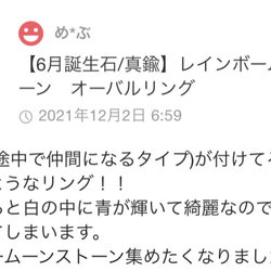 [六月誕生石]彩虹月長石橢圓形戒指 第4張的照片