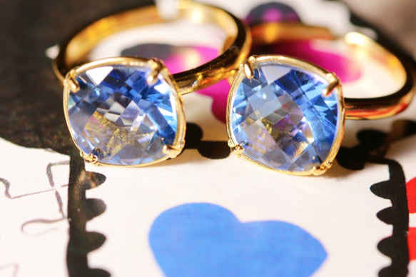 Blue quartz ring 青水晶リング 2枚目の画像