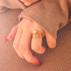 【十月生辰石】蛋白石滿月戒指 第2張的照片