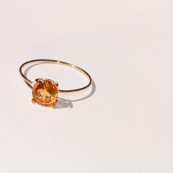 [十一月生日石] 黃水晶 10K Brilliant 6 戒指 第3張的照片