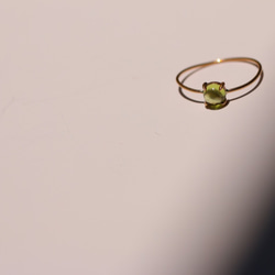 [August Birthstone]橄欖石10K圓形4枚戒指 第3張的照片
