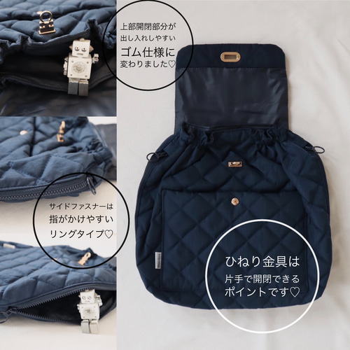 kate spade マザーズキルティングバッグ ネイビー kate spade NEW YORK ケイトスペード バッグ ナイロン