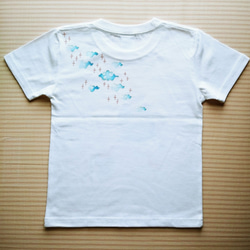 手描き染めTシャツ(Baby120)サッカーペンギン 3枚目の画像