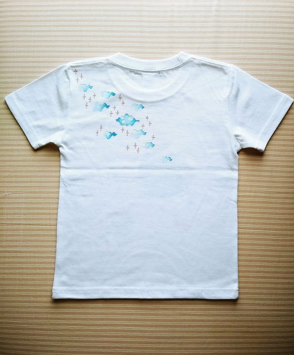 手描き染めTシャツ(Baby120)サッカーペンギン 3枚目の画像