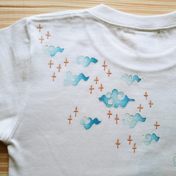手描き染めTシャツ(Baby120)サッカーペンギン 4枚目の画像