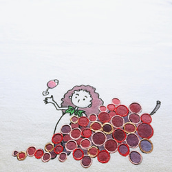 手描き染めTシャツ ワインの女神サマ（女性M） 4枚目の画像