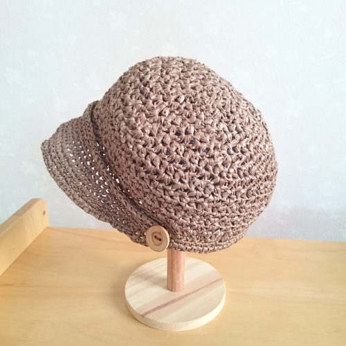 麦わらキャップ 受注製作オーダー 帽子(ベビー・キッズ) jaune_anémone  