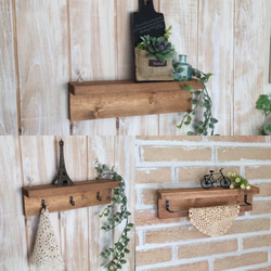 アイアンウォールシェルフB［柵付き］ アイアンラック 植物棚