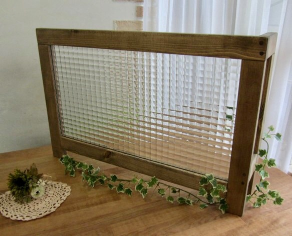 送料込】ダークブラウン パーテーション ウィッカー風