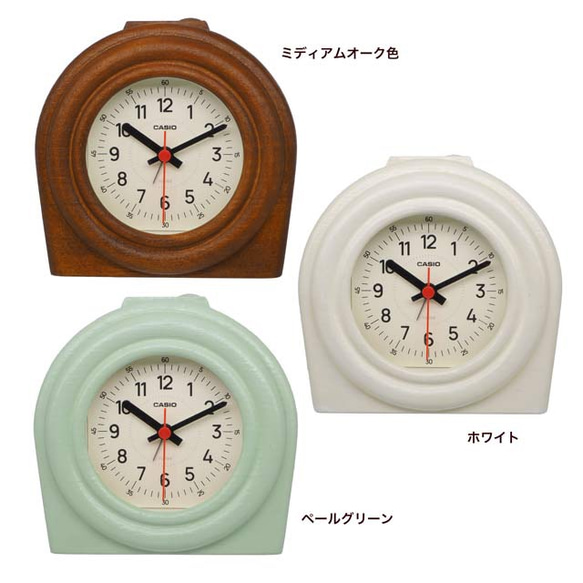 昭和レトロ　文房具屋　文具屋　CASIO　カシオ　看板　店舗用非売品 03〜#05 レトロ調木製目覚し時計 CASIO(カシオ) TQ-169-9JF内蔵