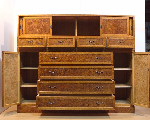 和家具 ミズナラ和箪笥 拭き漆仕上げ /水楢 和 和ダンス japanese