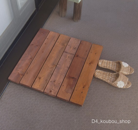 シャビーなウッドデッキ調木製すのこ 正方形 H019 その他家具 HOUT-4 