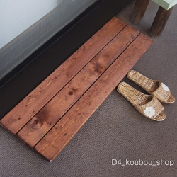 シャビーなウッドデッキ調木製すのこ　長方形　H019 1枚目の画像