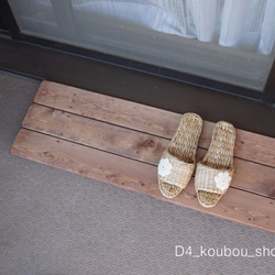 シャビーなウッドデッキ調木製すのこ　長方形　H019 2枚目の画像