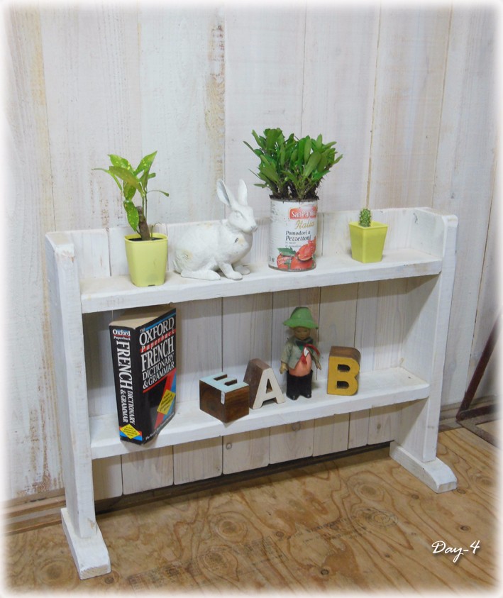 木製棚 ホワイト シャビーシック ヴィンテージ