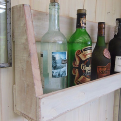 壁取付　木製キッチンボトルラック　キッチン収納 3枚目の画像