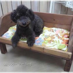 犬猫用木製ペットベッド　Ｌサイズ 1枚目の画像