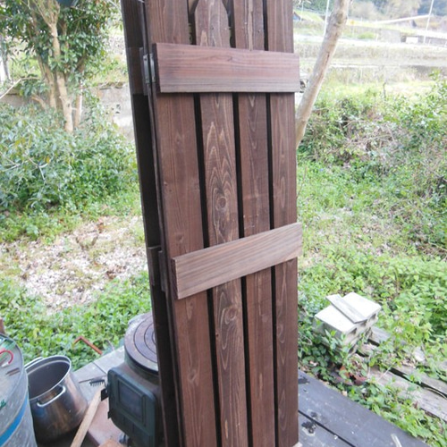 木製スリットデザインパーテーション　衝立 3つ折り 衝立 3連 高さ150cm 帆布 和風 天然木 完成品 （ パーテーション