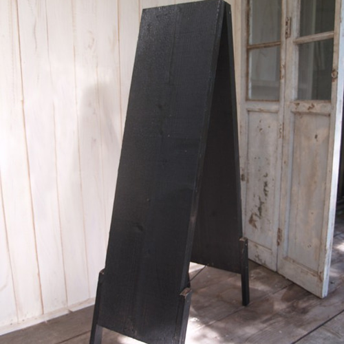 シャビーペイント 一枚板の木製A型立て看板 11色より その他素材 HOUT