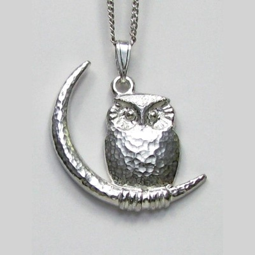 クロス以外の作品 三日月とフクロウのペンダント sc33 好評です