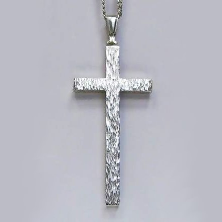 シンプルなラテン十字架　木肌光沢仕上げの縦長のラテン十字架　cc14　ロングセラーです