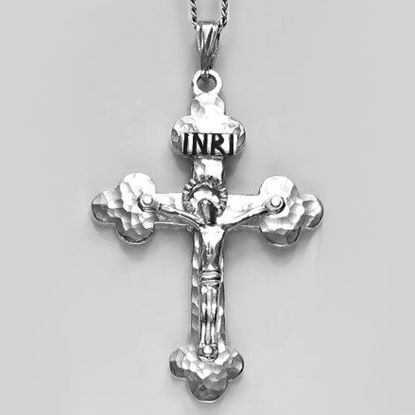 受難像（イエス・キリストの十字架像）　クローバー形クロスの受難像　pc57 1枚目の画像