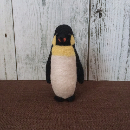 【羊毛フェルト】30cm越の大型★ペンギン★皇帝ペンギン　親子　鳥 羊毛フェルト】30cm越の大型☆ペンギン☆皇帝ペンギン 親子 鳥