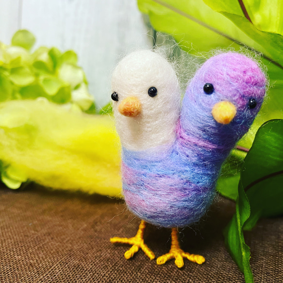 受注制作・送料無料】カラフルなヨゲンノトリさん 羊毛フェルト casa 