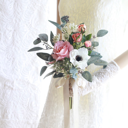 red×pink- ウェディングブーケ&ブートニア ブーケ fiore bianca 通販