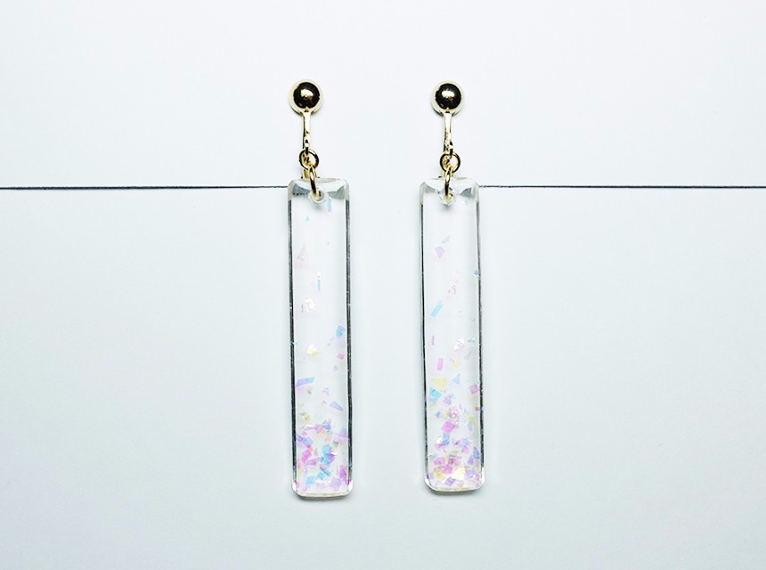 ✨希望の光✨③ イヤリング 価格となっております Clear Shiny｜ニュアンス｜イヤリング｜フラワーリング