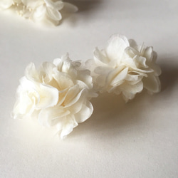 紫陽花のピアス*ホワイト* 1枚目の画像