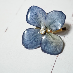お花のポニーフック / ブルーグリーン 1枚目の画像