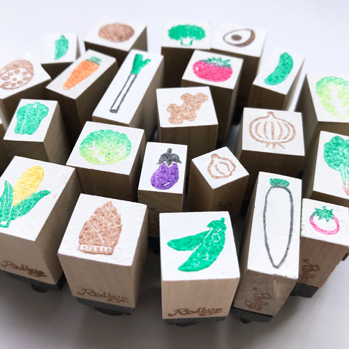 彫りたて野菜の消しゴムはんこセット はんこ・スタンプ Redbug