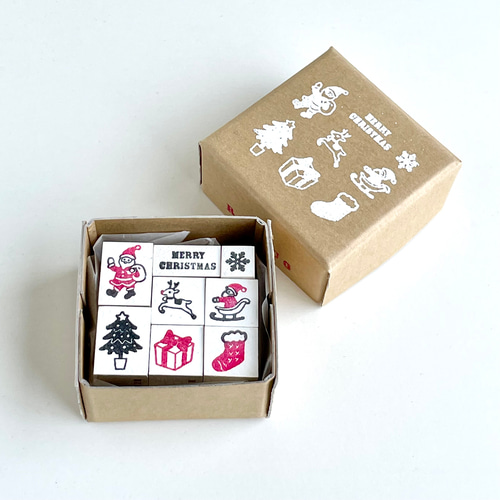 1点限り♡未使用　新作　クリスマススタンプ&ダイ　スタンピンアップ サンタとツリーのクリスマスラバースタンプセット はんこ・スタンプ