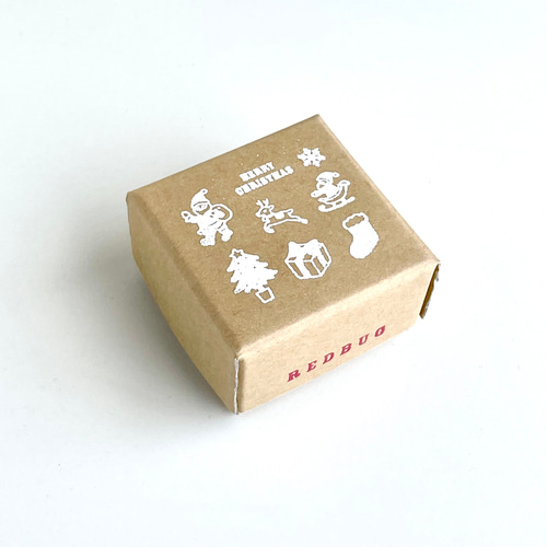 サンタとツリーのクリスマスラバースタンプセット はんこ・スタンプ