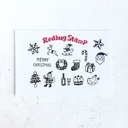 クリスマスの消しゴムはんこセット はんこ・スタンプ Redbug